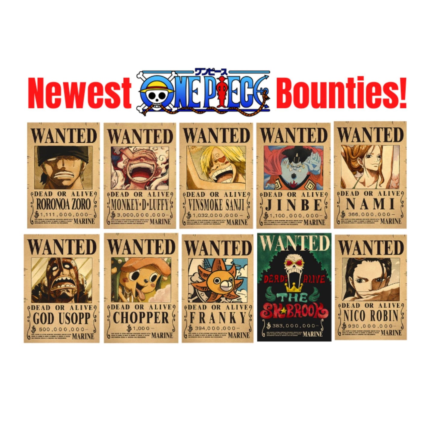 One Piece Bounty Posters